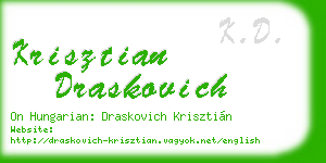 krisztian draskovich business card